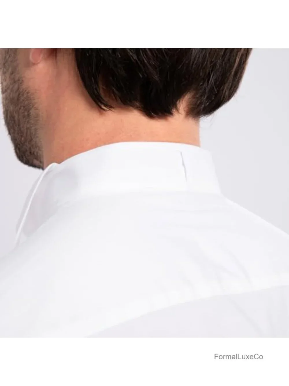 Men's Tuxedo Shirt Wing Collar French Cuffs Stretch Long Sleeve White Tie Formal